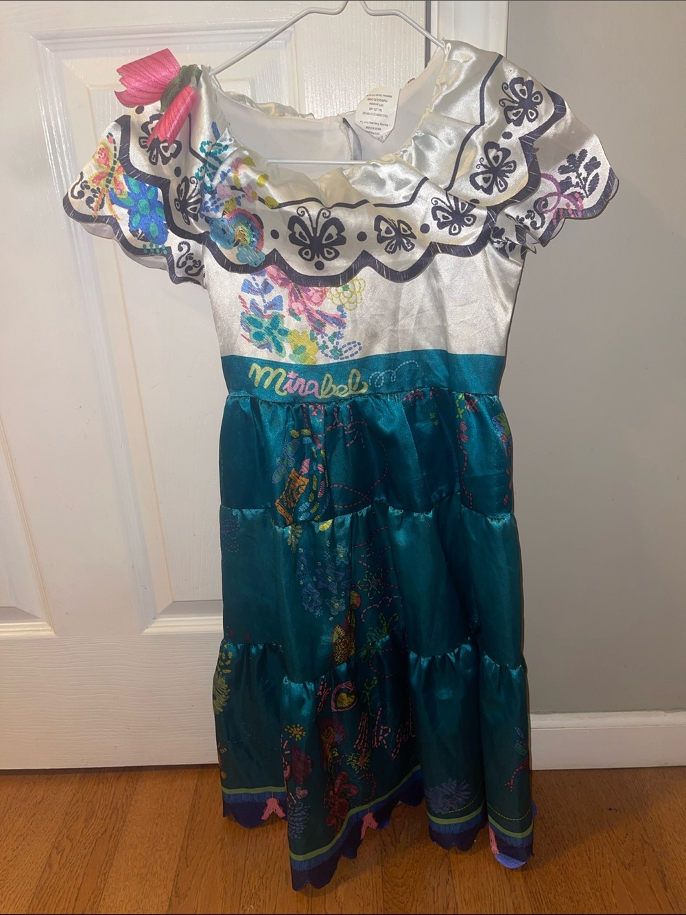 Disney’s Encanto ‘Mirabel’ Teal and White Girls' Costume Dress